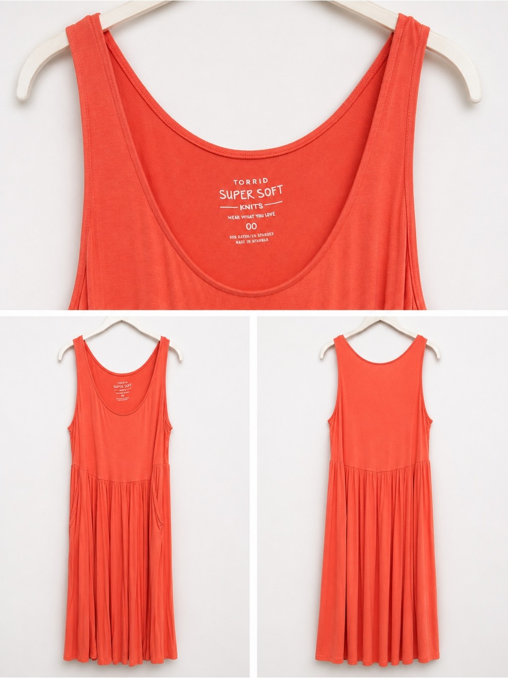 Torrid Super Soft Salmon Tank Dress